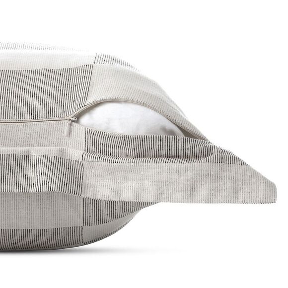 Nate Berkus Signature Broken Dobby Stripe Full/Queen Duvet Cover Set Pearl - NWT - Picture 5 of 6